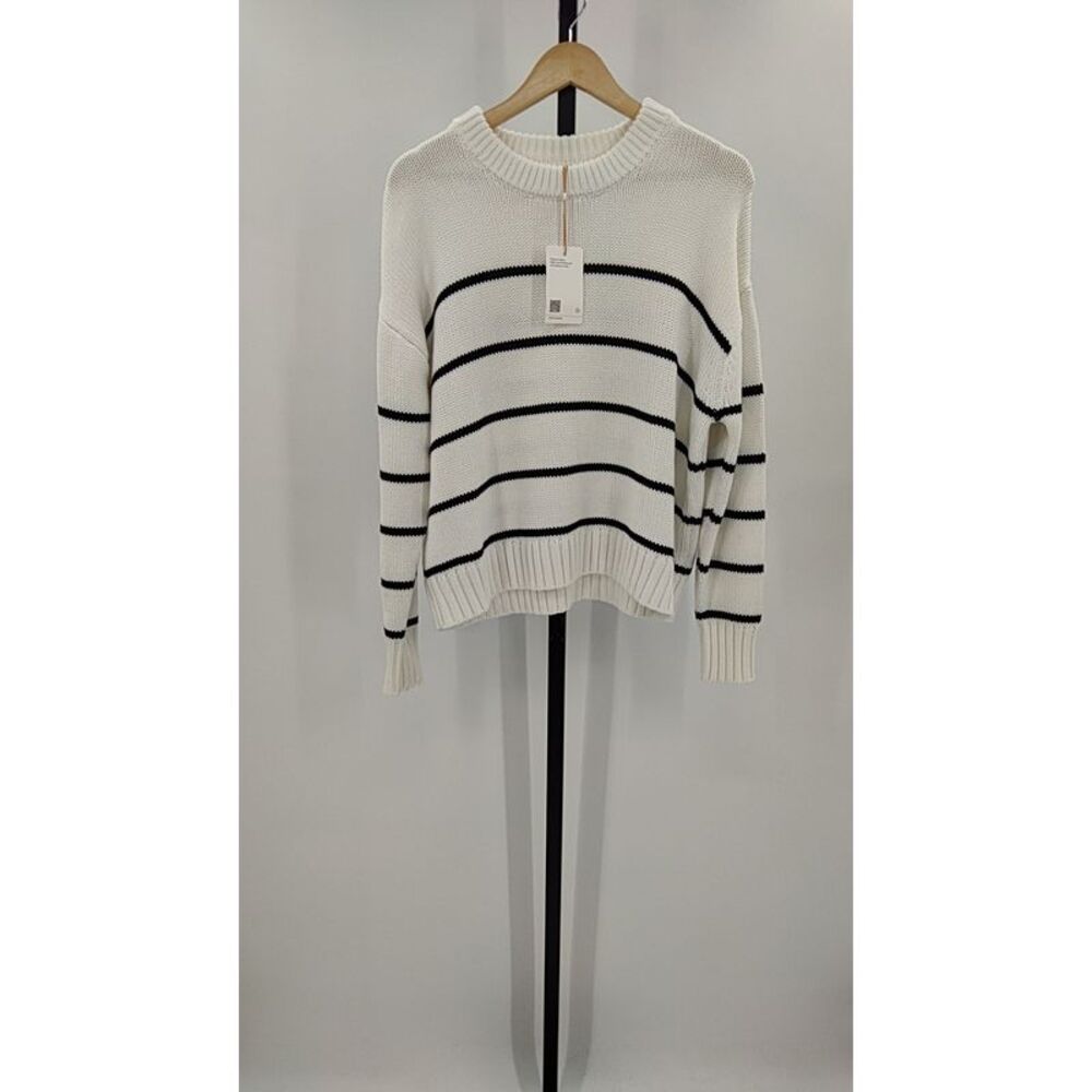 Striped White and Black Sweater